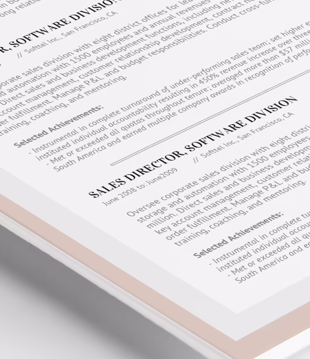 Antares resume template skills detail