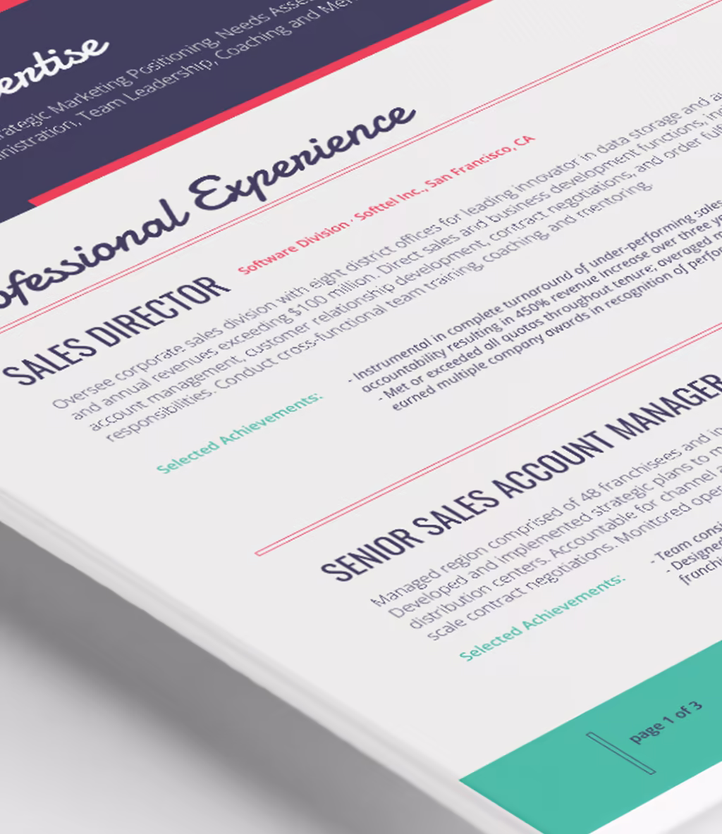 Ara resume template skills detail