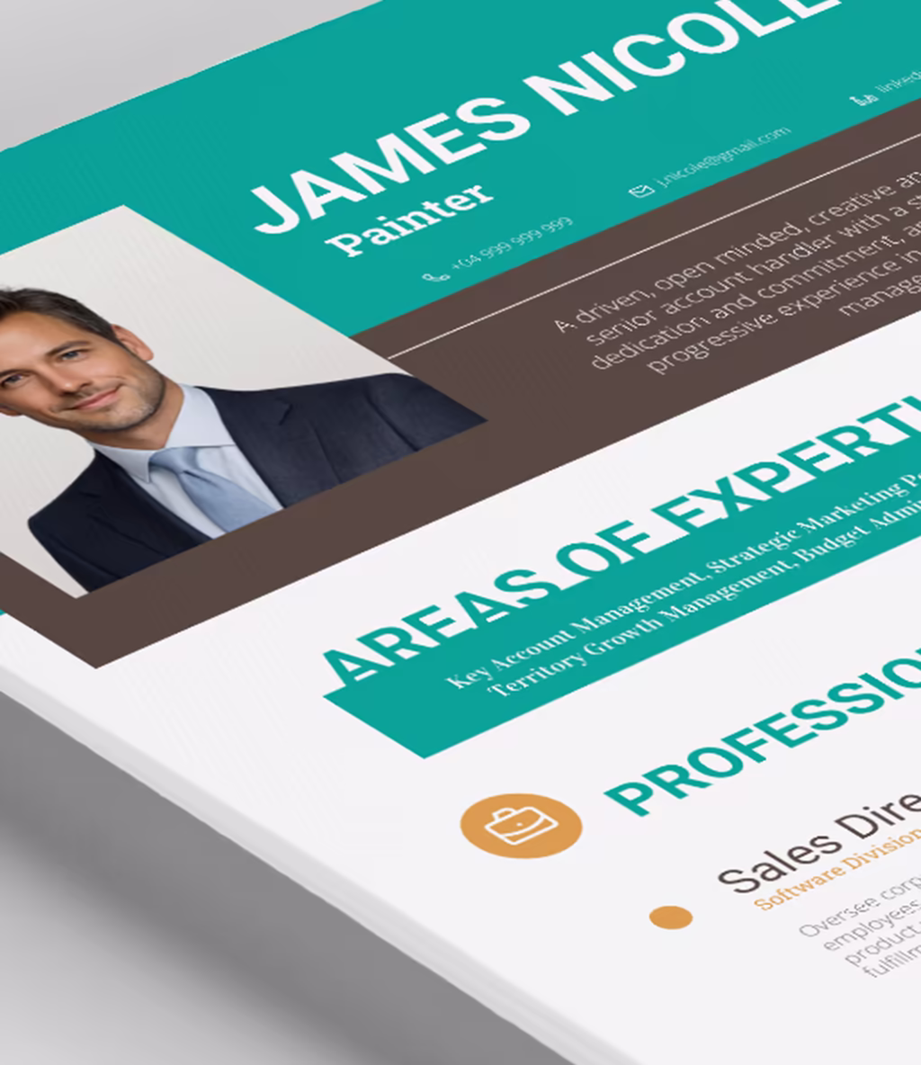 Johanna resume template content detail