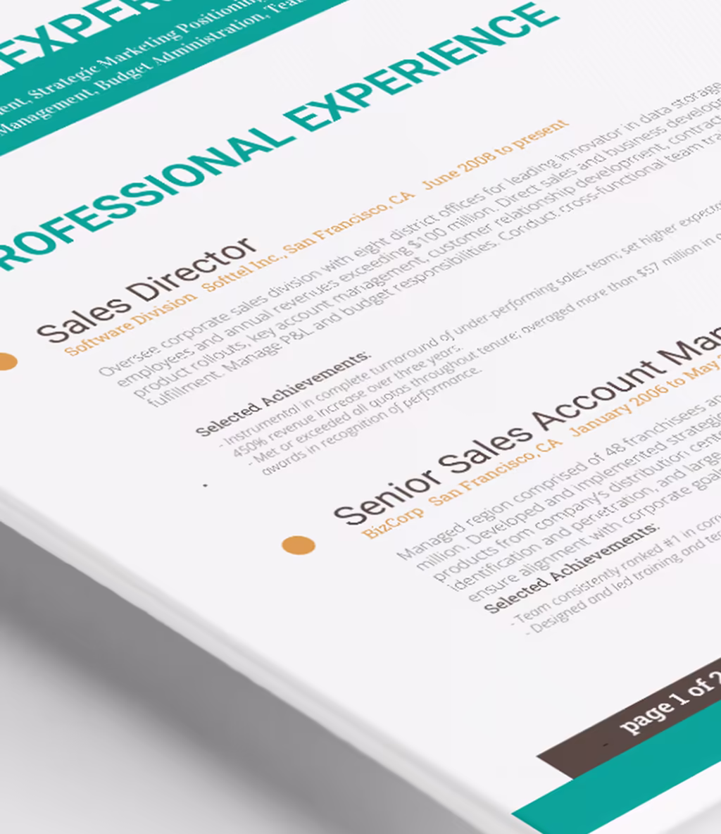 Johanna resume template skills detail