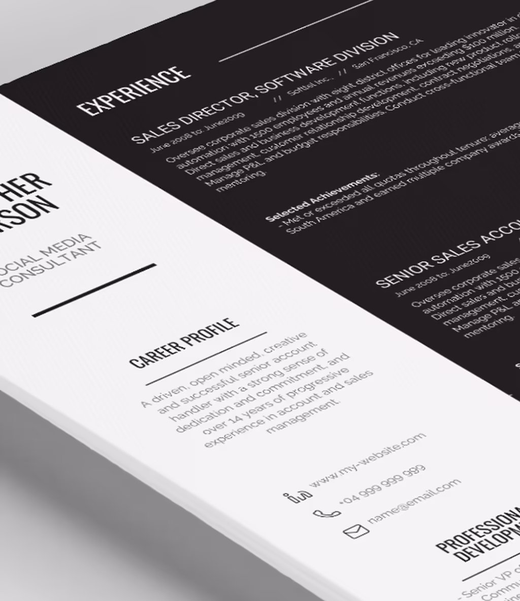 Khalama resume template content detail