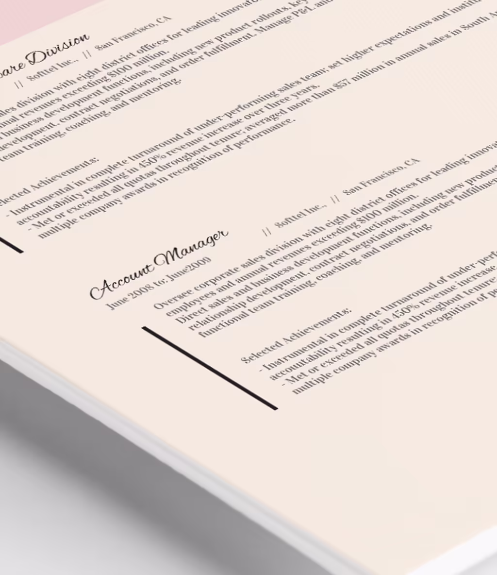 Kiania resume template skills detail