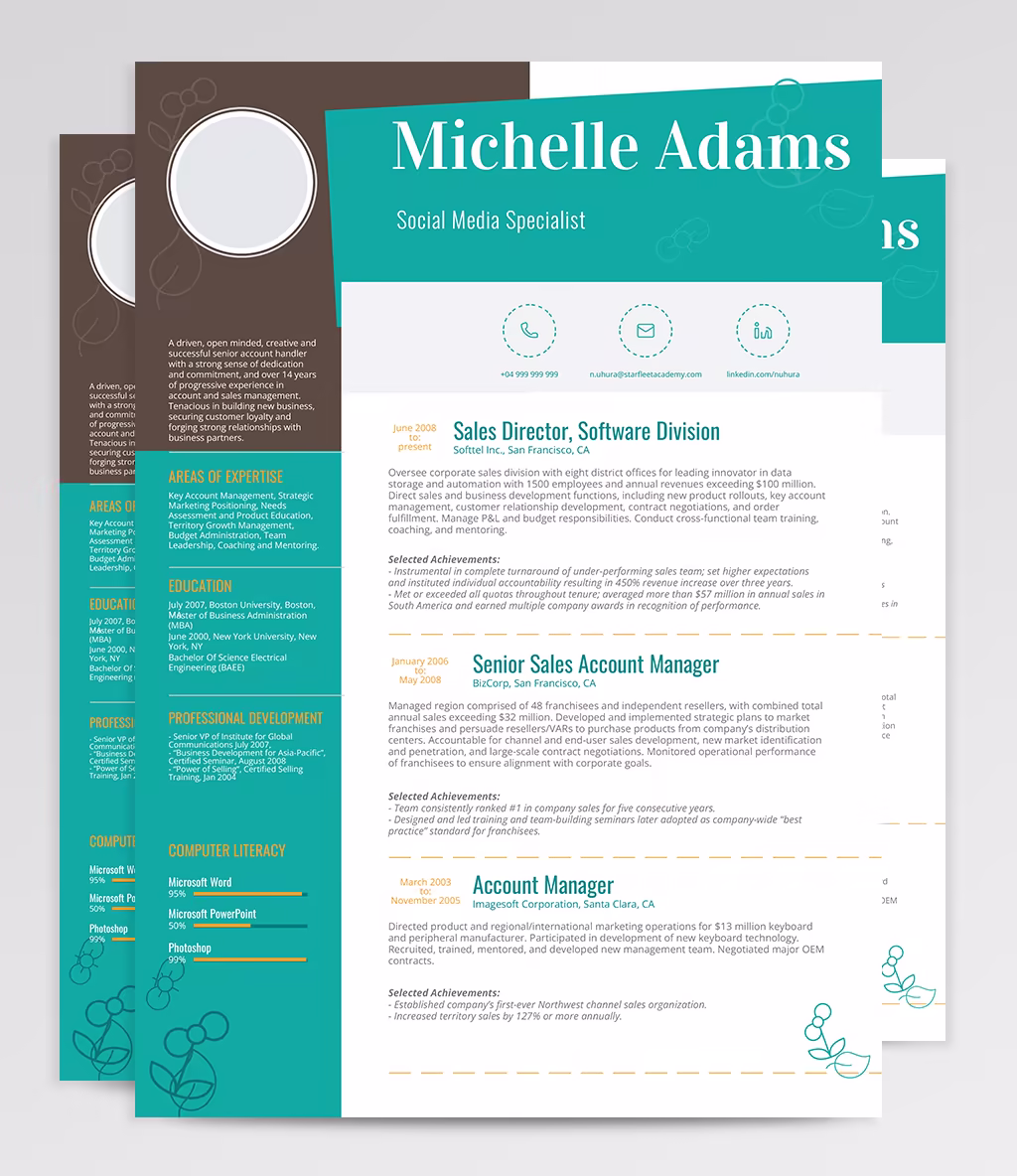 Kitalpha resume template overview