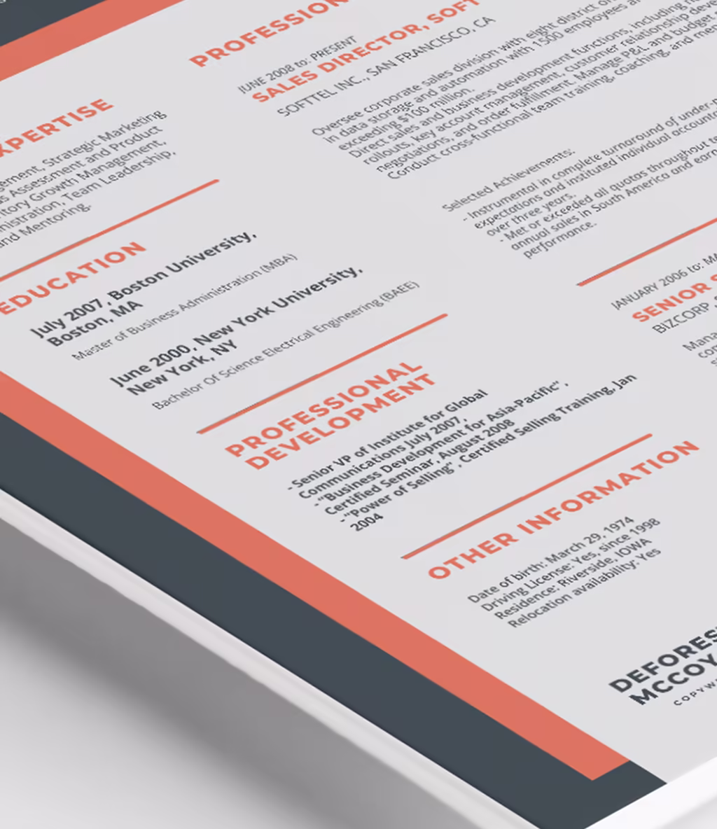 Kraz resume template skills detail