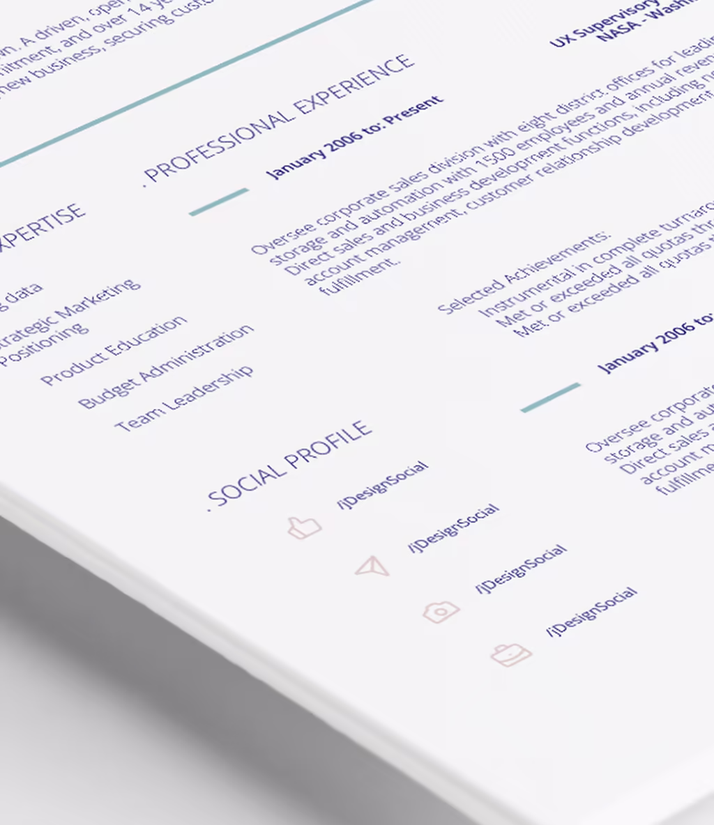 Murphy resume template skills detail