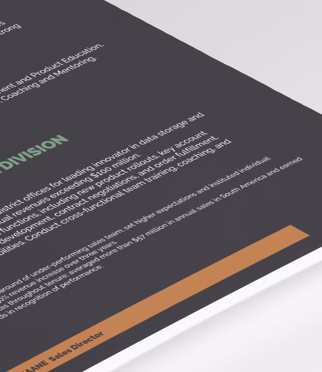 Nymaane resume template experience detail