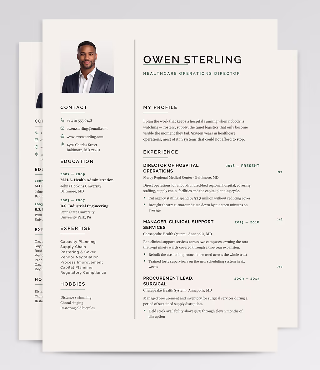 Cepheus resume template overview