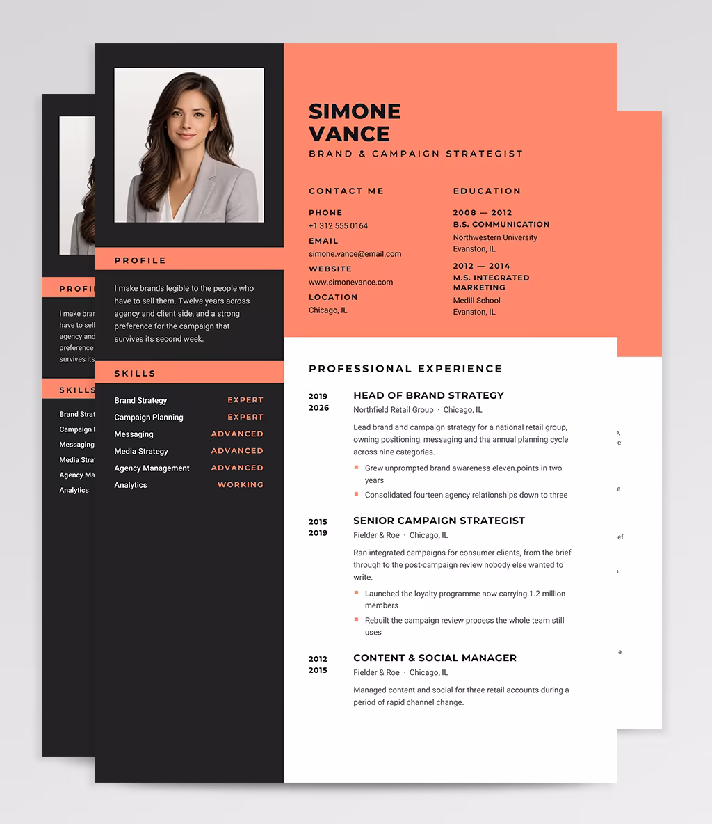 Circinus resume template overview