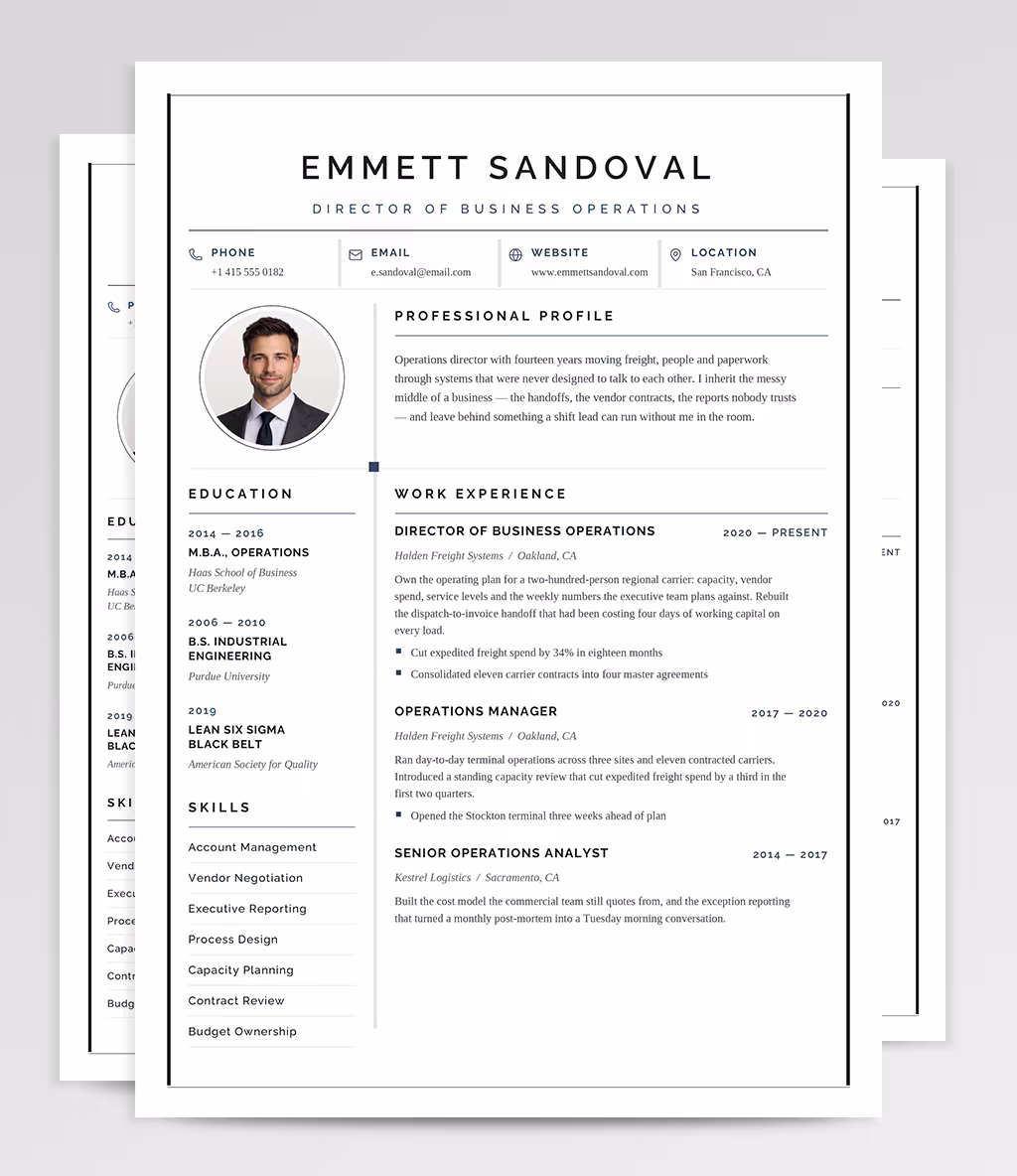 Corvus resume template overview