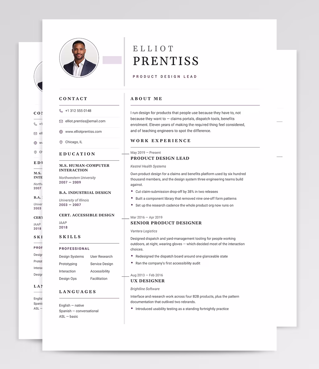 Cygnus resume template overview