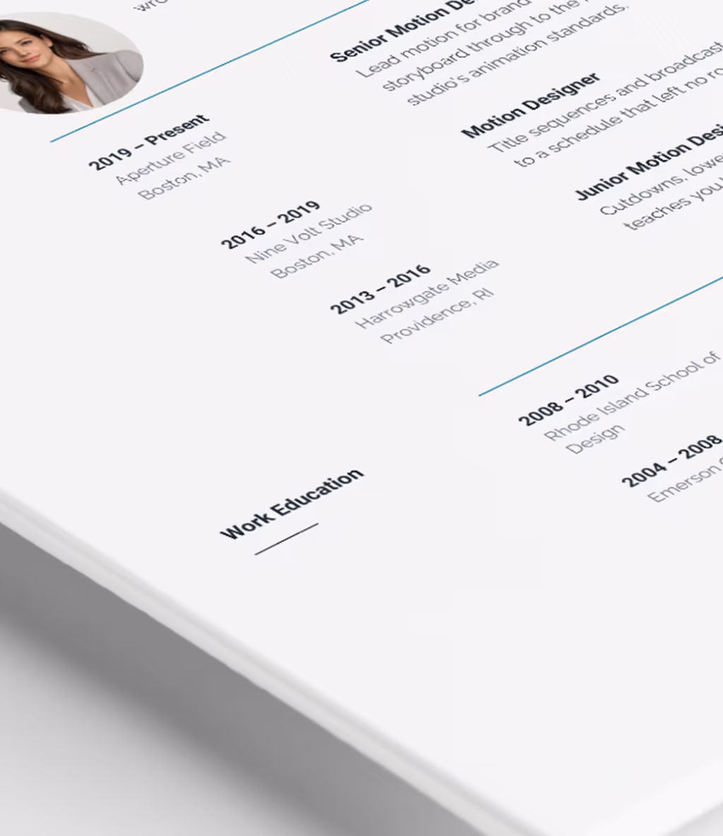 Pavo resume template skills detail