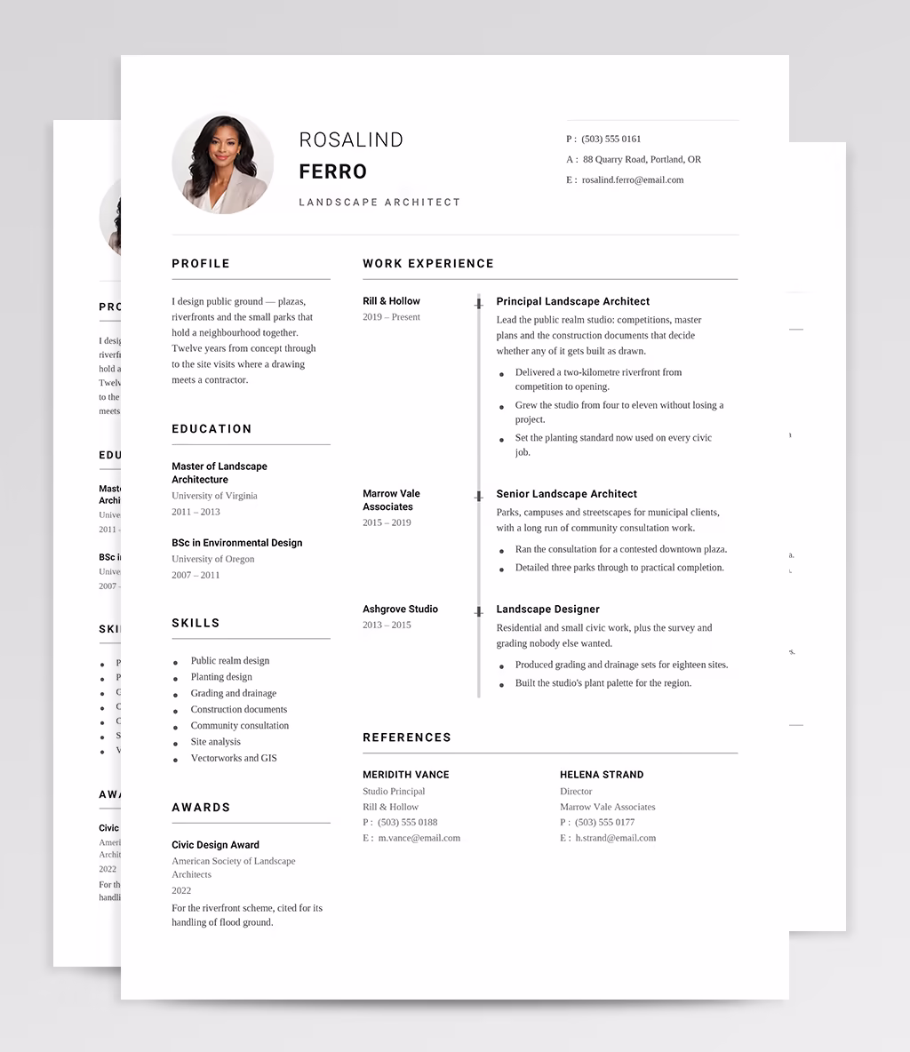 Puppis resume template overview