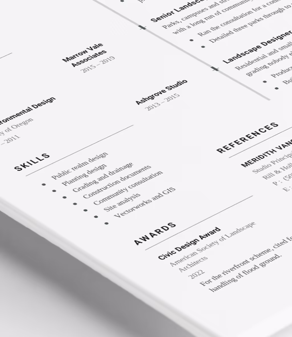 Puppis resume template skills detail